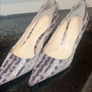 Nine West Purple Snakeskin Heels